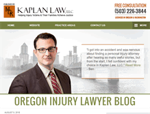 Tablet Screenshot of oregoninjurylawyerblog.com